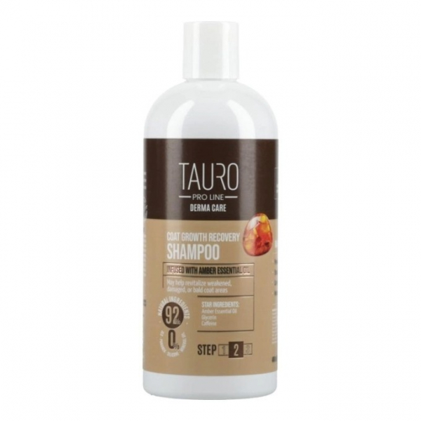 TAURO PRO LINE Derma Care Coat Growth Recovery Shampoo für Hunde und Katzen, Shampoo zur Förderung des Fellwachstums für Hunde und Katzen - 400ml